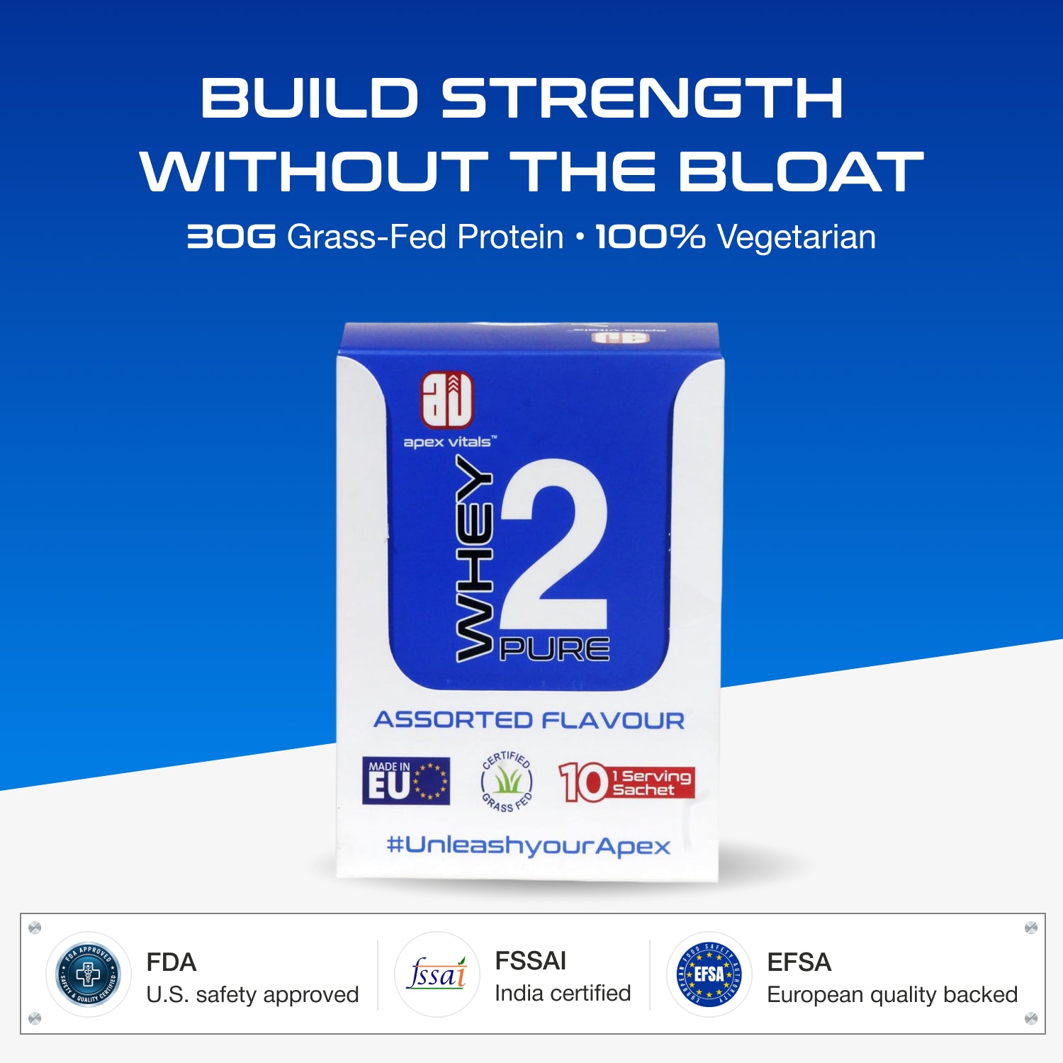 Whey 2 Pure Whey Protein Isolate & Hydrolyzed – 300 g (10 × 30 g Sachets)